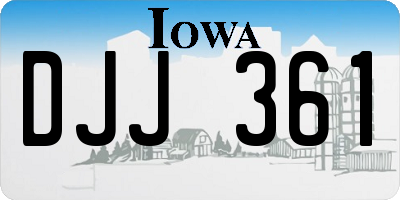 IA license plate DJJ361