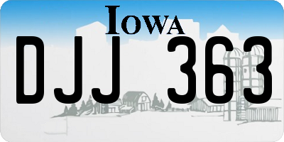 IA license plate DJJ363