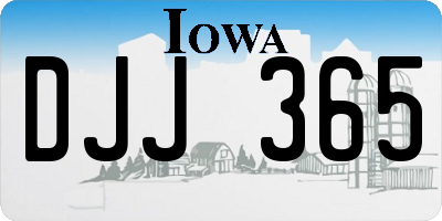 IA license plate DJJ365
