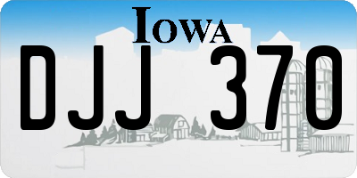 IA license plate DJJ370