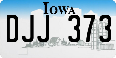 IA license plate DJJ373