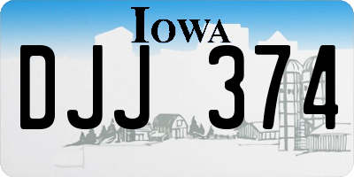 IA license plate DJJ374