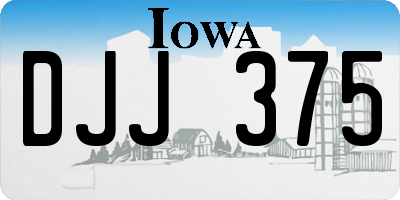 IA license plate DJJ375