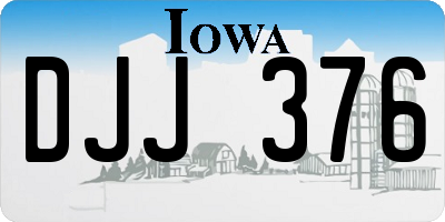 IA license plate DJJ376