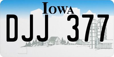 IA license plate DJJ377