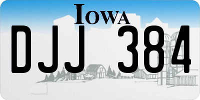 IA license plate DJJ384