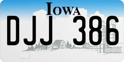 IA license plate DJJ386