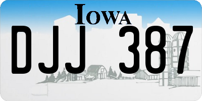 IA license plate DJJ387