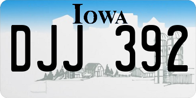 IA license plate DJJ392