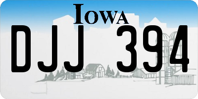 IA license plate DJJ394