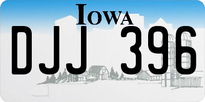 IA license plate DJJ396