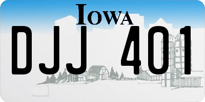 IA license plate DJJ401