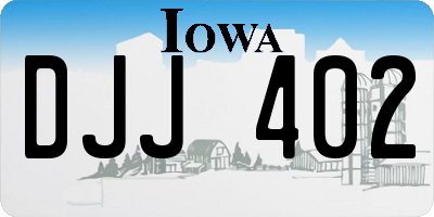 IA license plate DJJ402