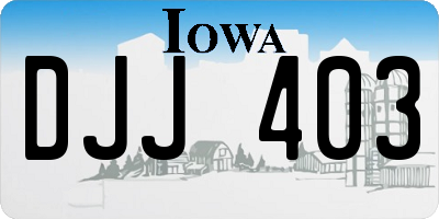 IA license plate DJJ403