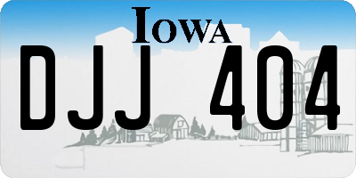 IA license plate DJJ404