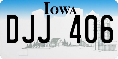 IA license plate DJJ406