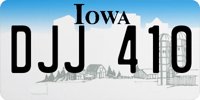 IA license plate DJJ410