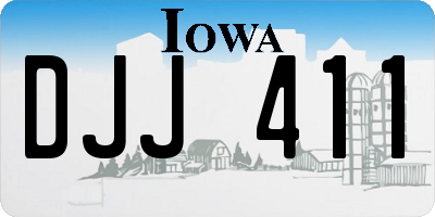 IA license plate DJJ411