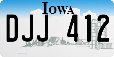 IA license plate DJJ412