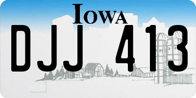 IA license plate DJJ413