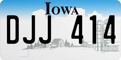 IA license plate DJJ414