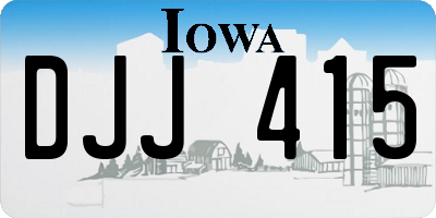 IA license plate DJJ415