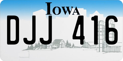 IA license plate DJJ416