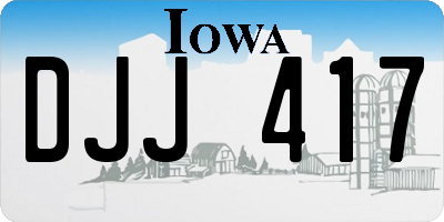 IA license plate DJJ417