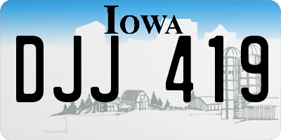 IA license plate DJJ419