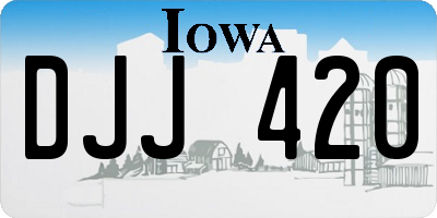 IA license plate DJJ420