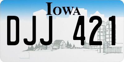 IA license plate DJJ421