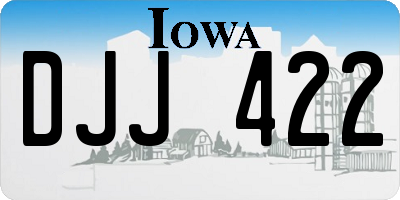 IA license plate DJJ422