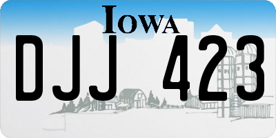 IA license plate DJJ423