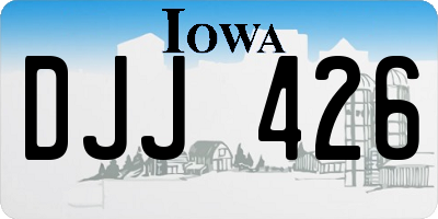 IA license plate DJJ426