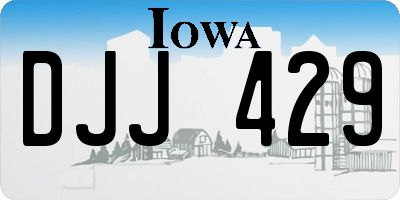 IA license plate DJJ429