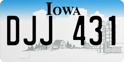 IA license plate DJJ431