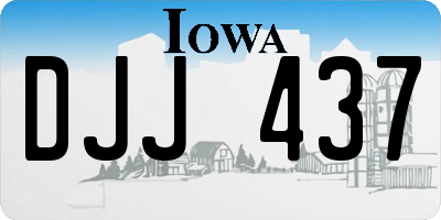IA license plate DJJ437