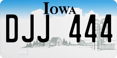 IA license plate DJJ444