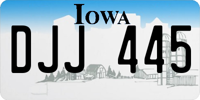 IA license plate DJJ445
