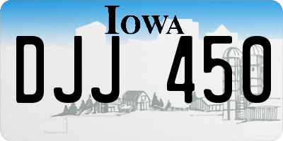 IA license plate DJJ450