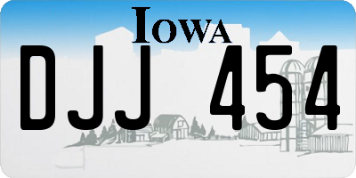 IA license plate DJJ454