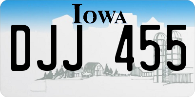 IA license plate DJJ455