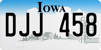 IA license plate DJJ458
