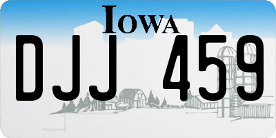 IA license plate DJJ459