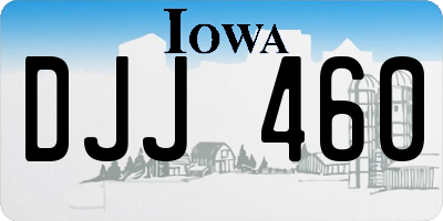 IA license plate DJJ460