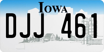 IA license plate DJJ461