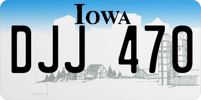 IA license plate DJJ470