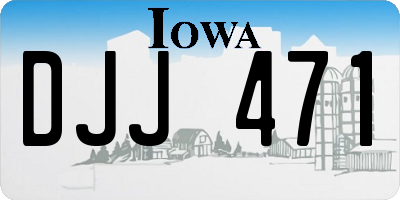 IA license plate DJJ471