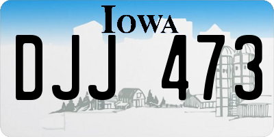 IA license plate DJJ473