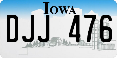 IA license plate DJJ476